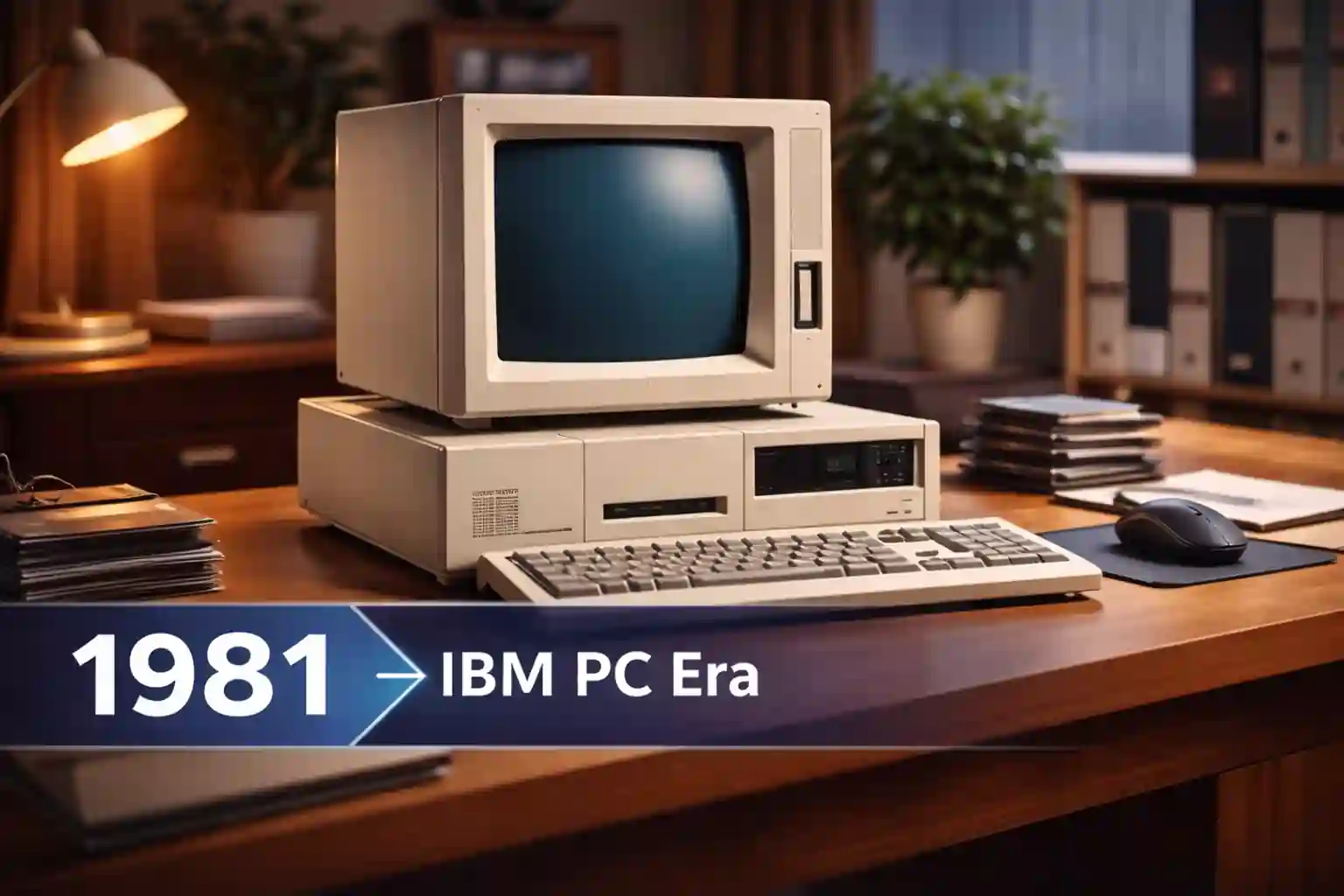 IBM Personal Computer introduced in 1981 becoming the worldwide PC standard
