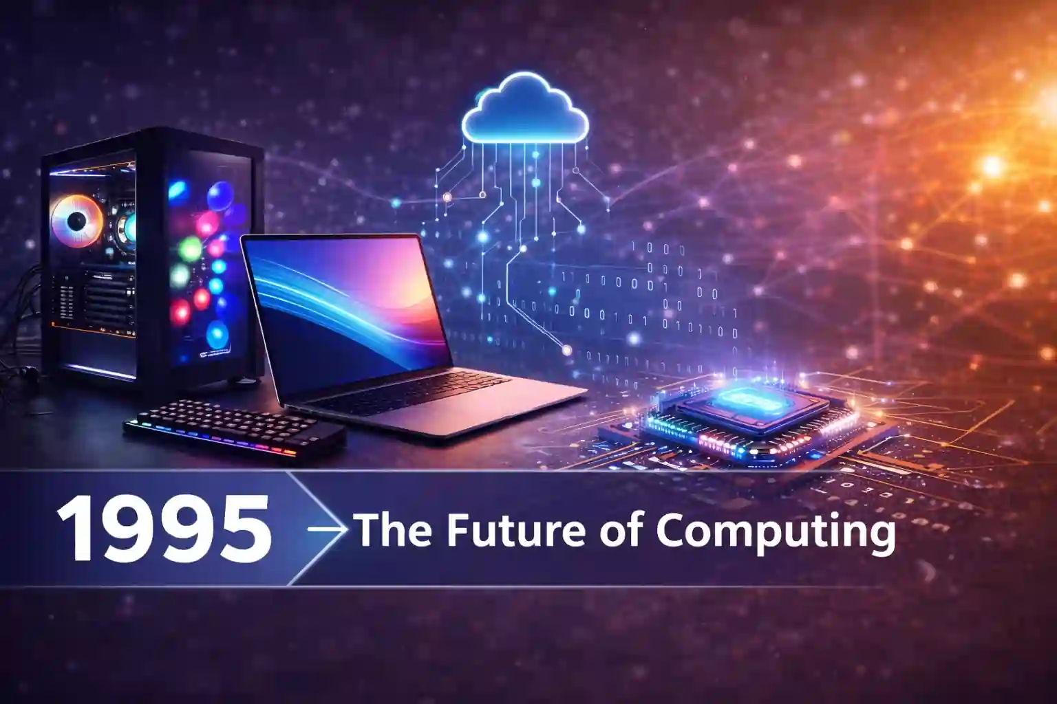 Modern desktop computer powered by artificial intelligence and high-performance hardware