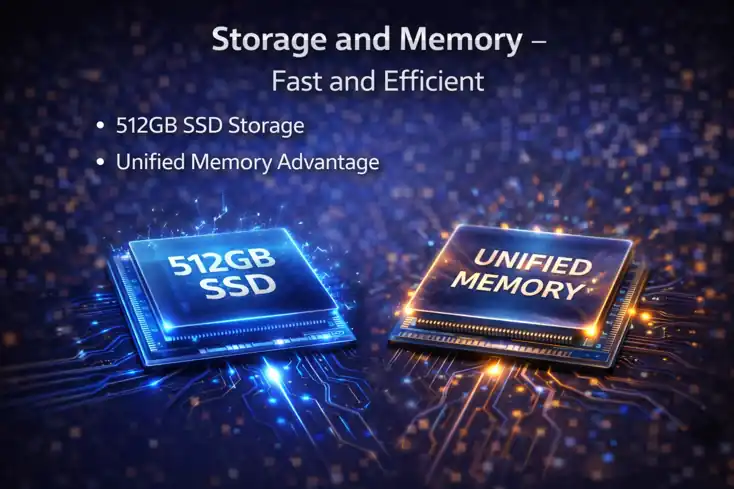 Storage and Memory 512GB SSD Storage