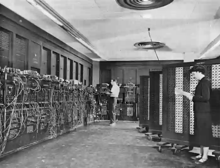 ENIAC early electronic computer in 1945